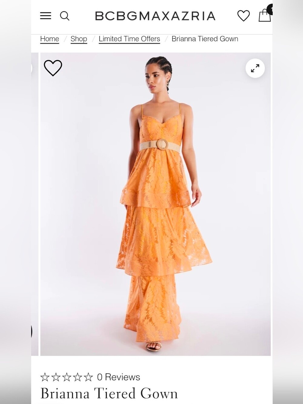 Bcbgmaxazria Brianna Tiered Gown